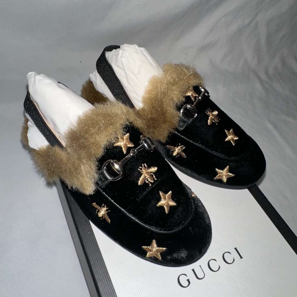 Kids Gucci Princetown Slipper